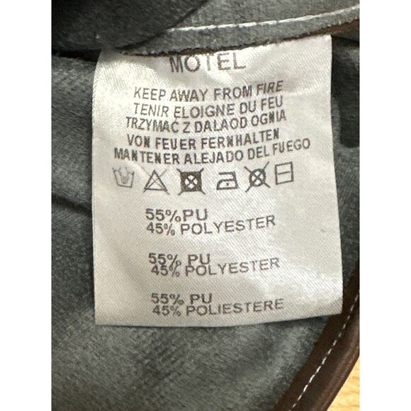 NEW Urban Outfitters Motel Brown Faux Vegan Leather Mini Pencil Bodycon Skirt S - Picture 5 of 5